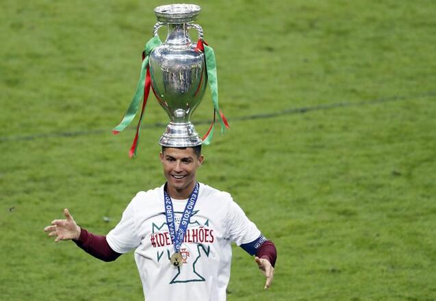 C罗与奖杯